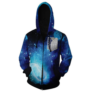 Anime Ataque a Los Titanes Attack on Titan Sudadera con Cremallera para Adultos Unisex